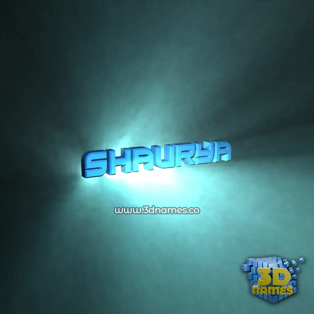 shaurya in Light Shine style - 3D name wallpaper