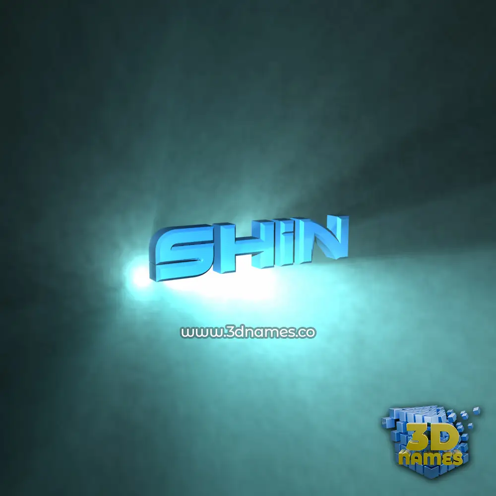 shin in Light Shine style - 3D name wallpaper