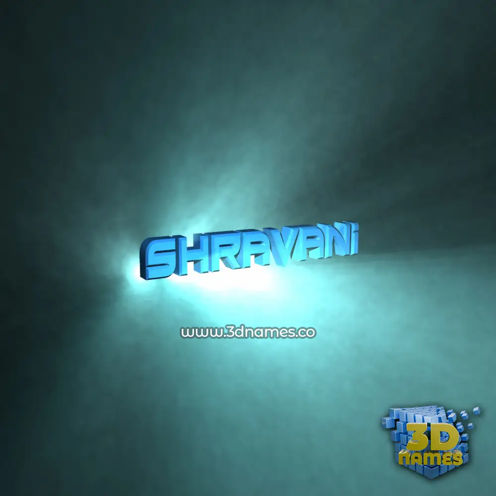 shravani in Light Shine style - 3D name wallpaper