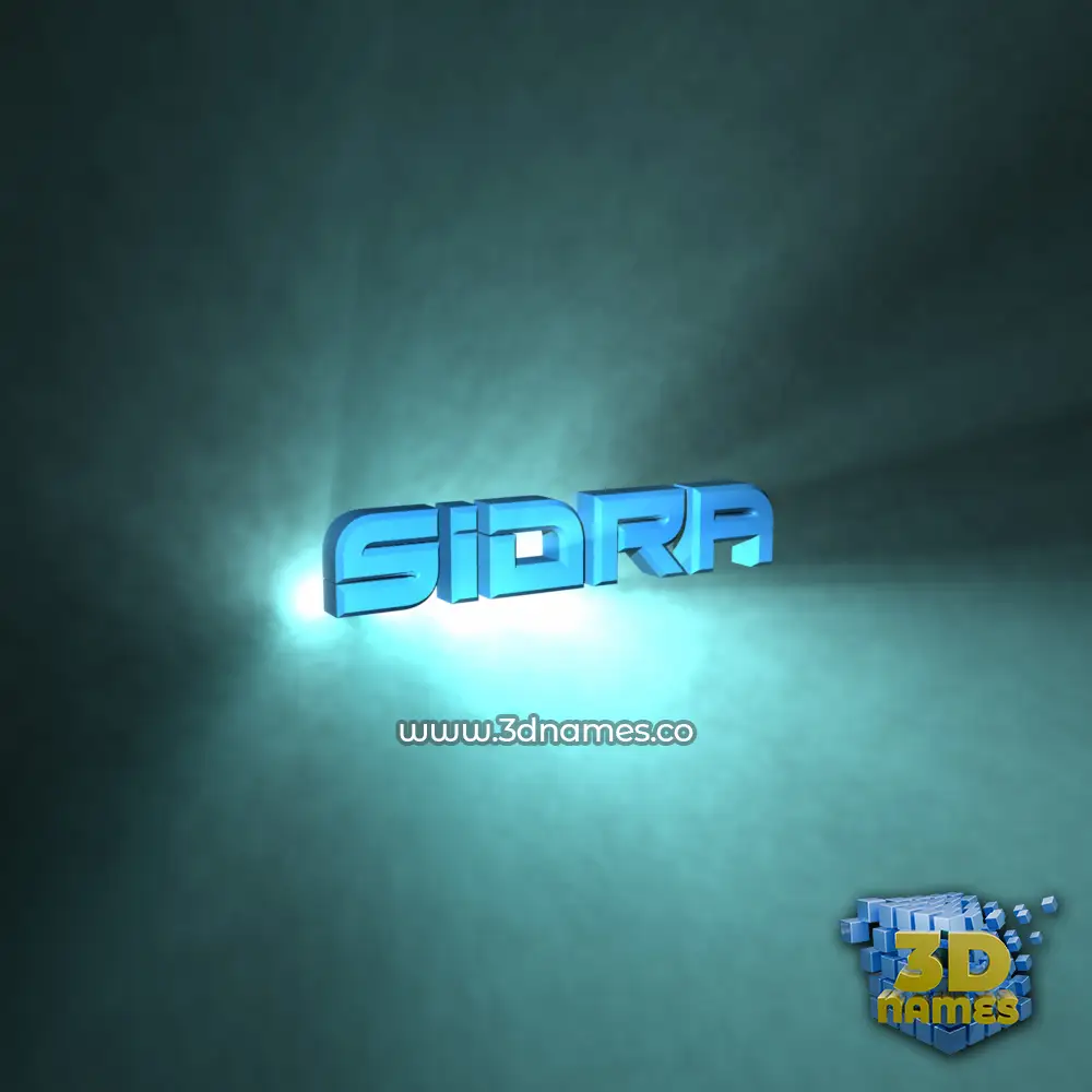 sidra in Light Shine style - 3D name wallpaper