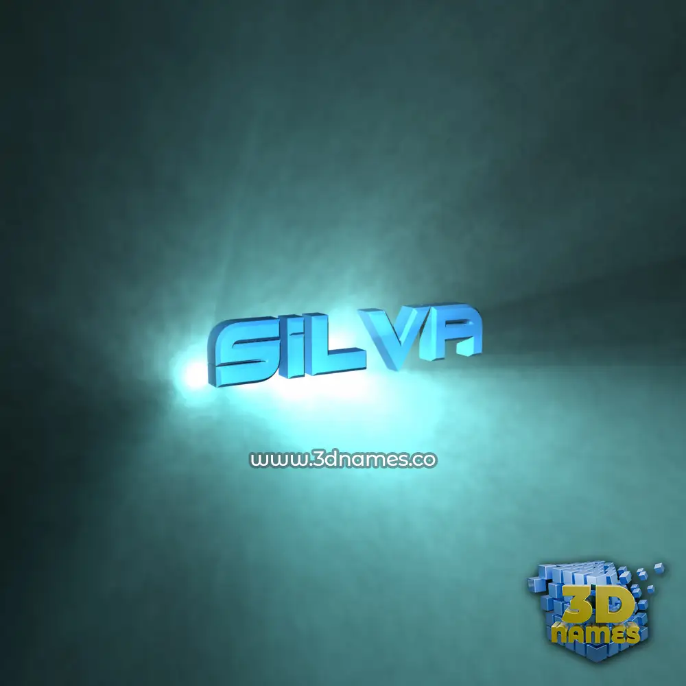 silva in Light Shine style - 3D name wallpaper
