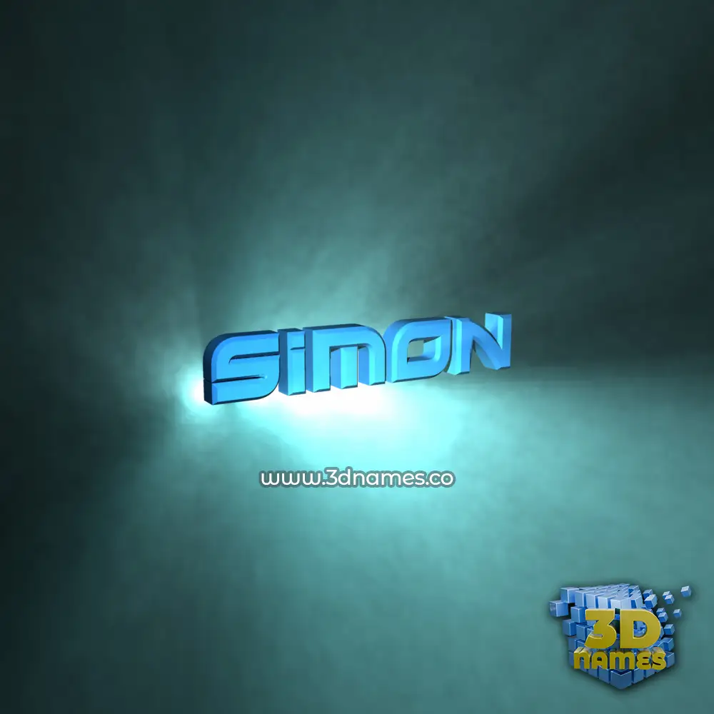 simon in Light Shine style - 3D name wallpaper