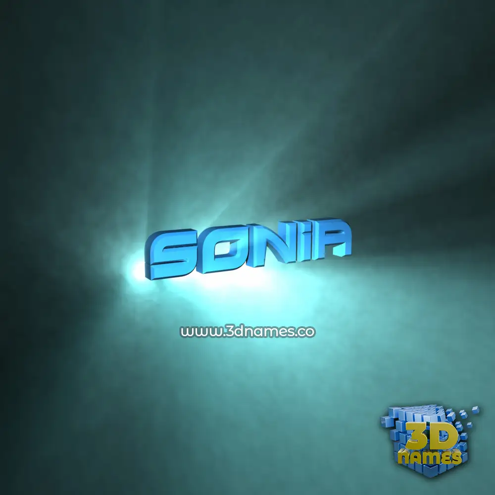 sonia in Light Shine style - 3D name wallpaper