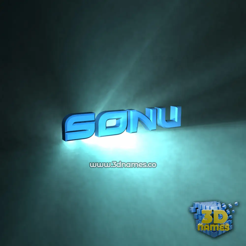 sonu in Light Shine style - 3D name wallpaper