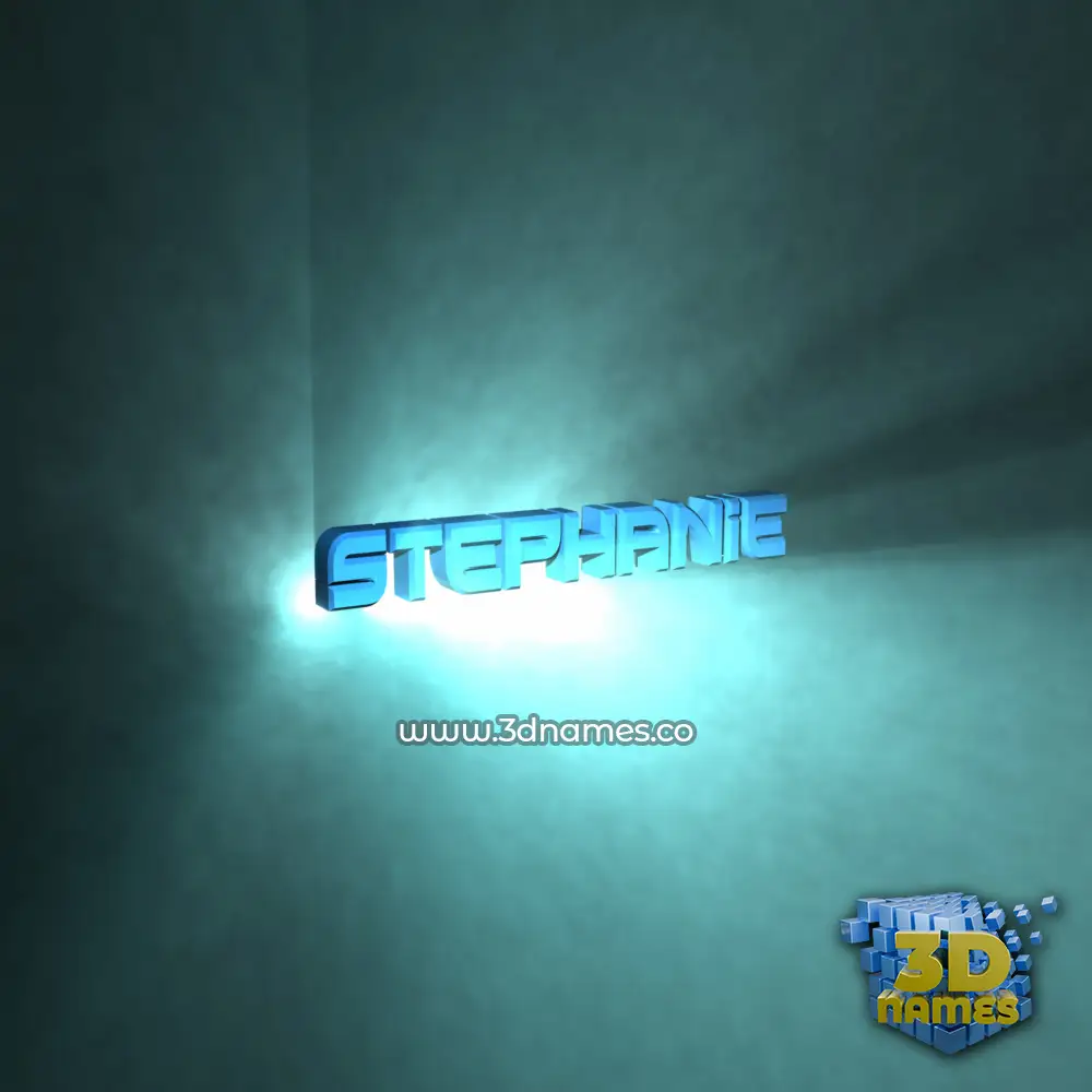 stephanie in Light Shine style - 3D name wallpaper