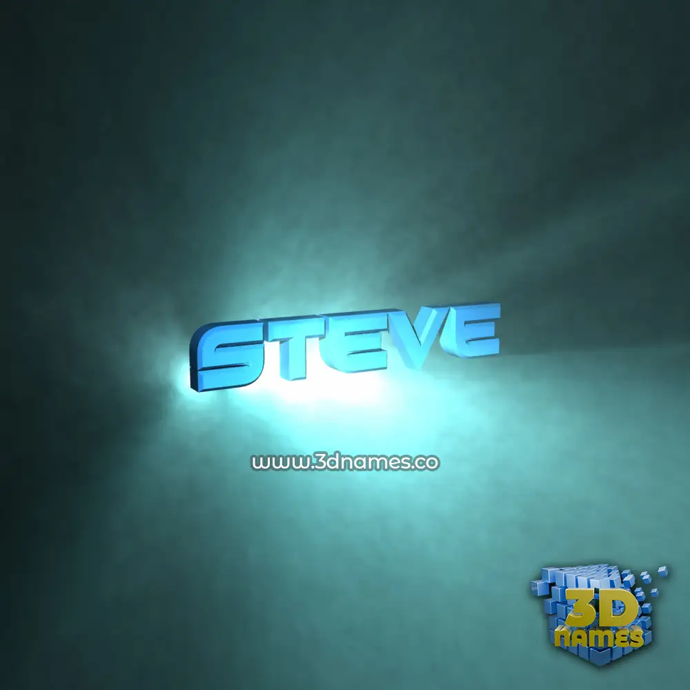 steve in Light Shine style - 3D name wallpaper