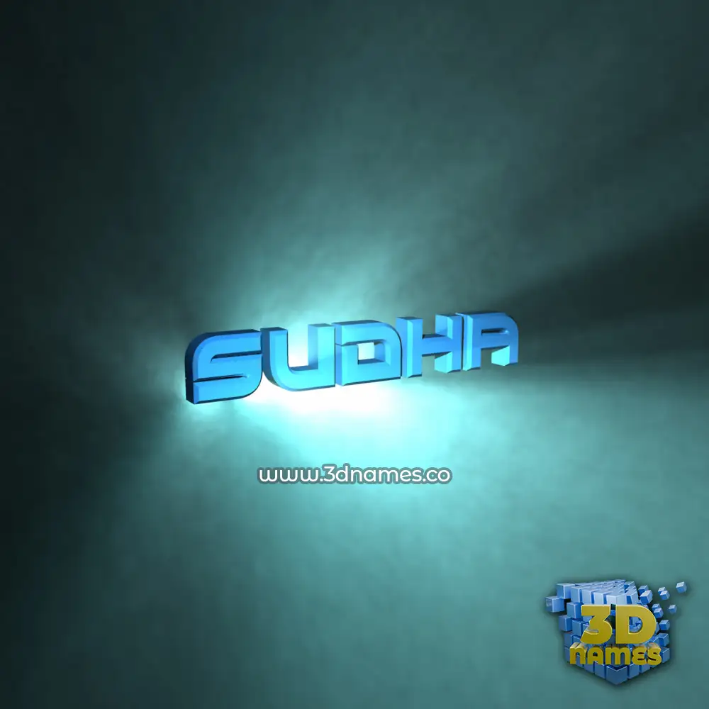 sudha in Light Shine style - 3D name wallpaper