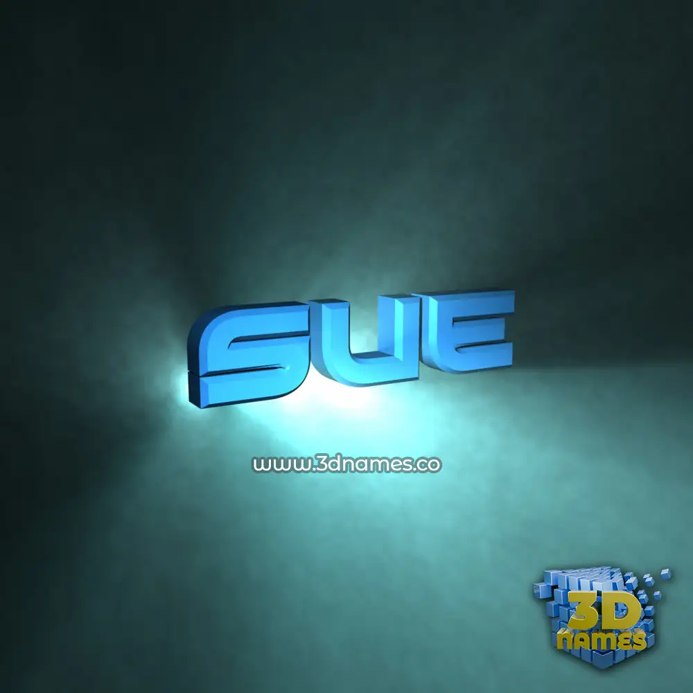 sue in Light Shine style - 3D name wallpaper