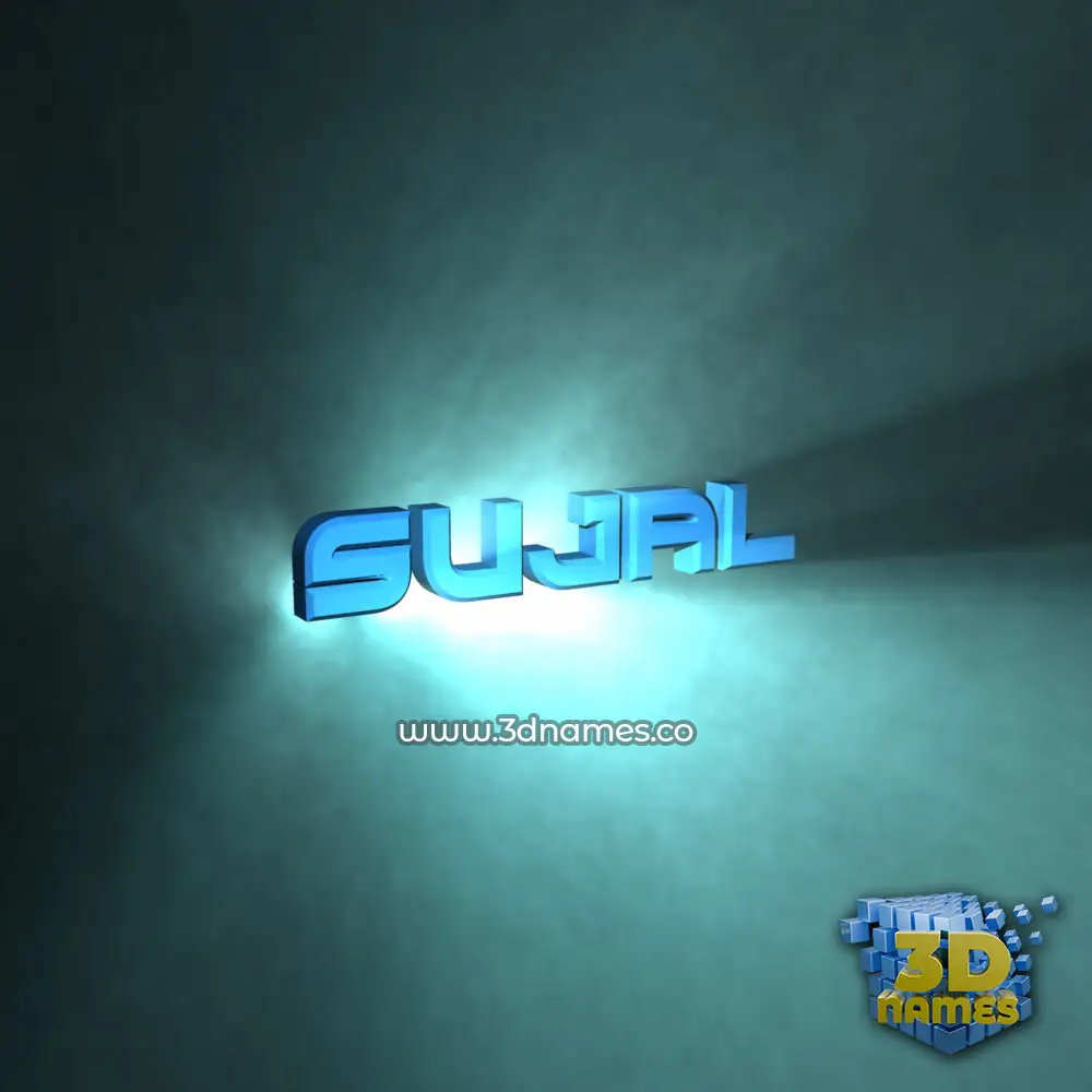 sujal in Light Shine style - 3D name wallpaper