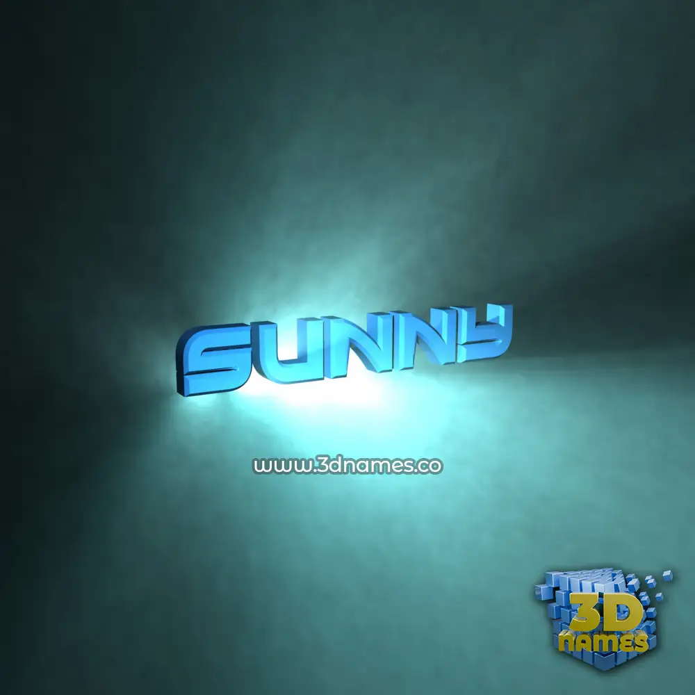 sunny in Light Shine style - 3D name wallpaper