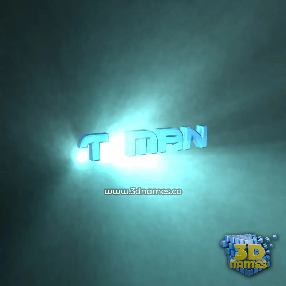 t man in Light Shine style - 3D name wallpaper