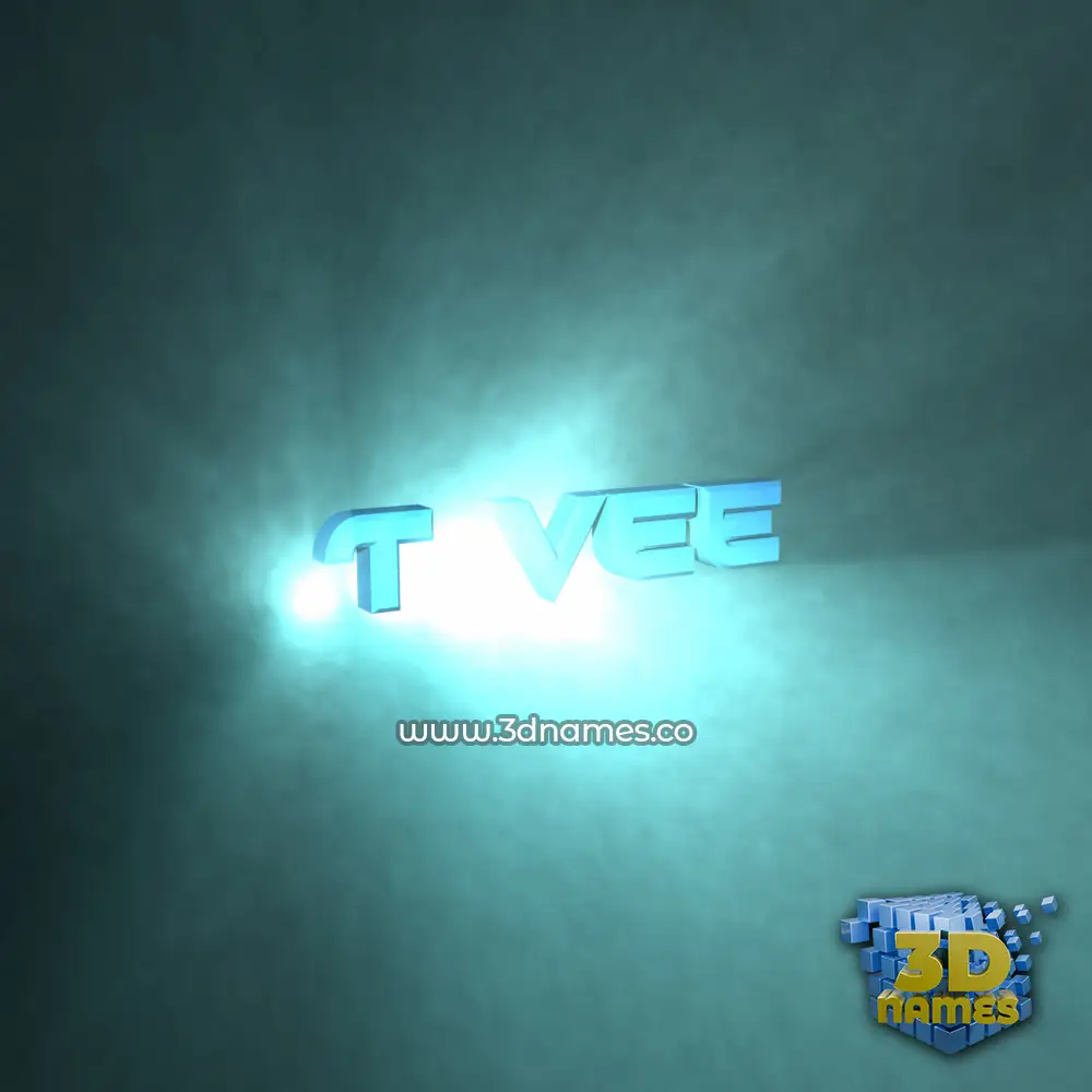 t vee in Light Shine style - 3D name wallpaper