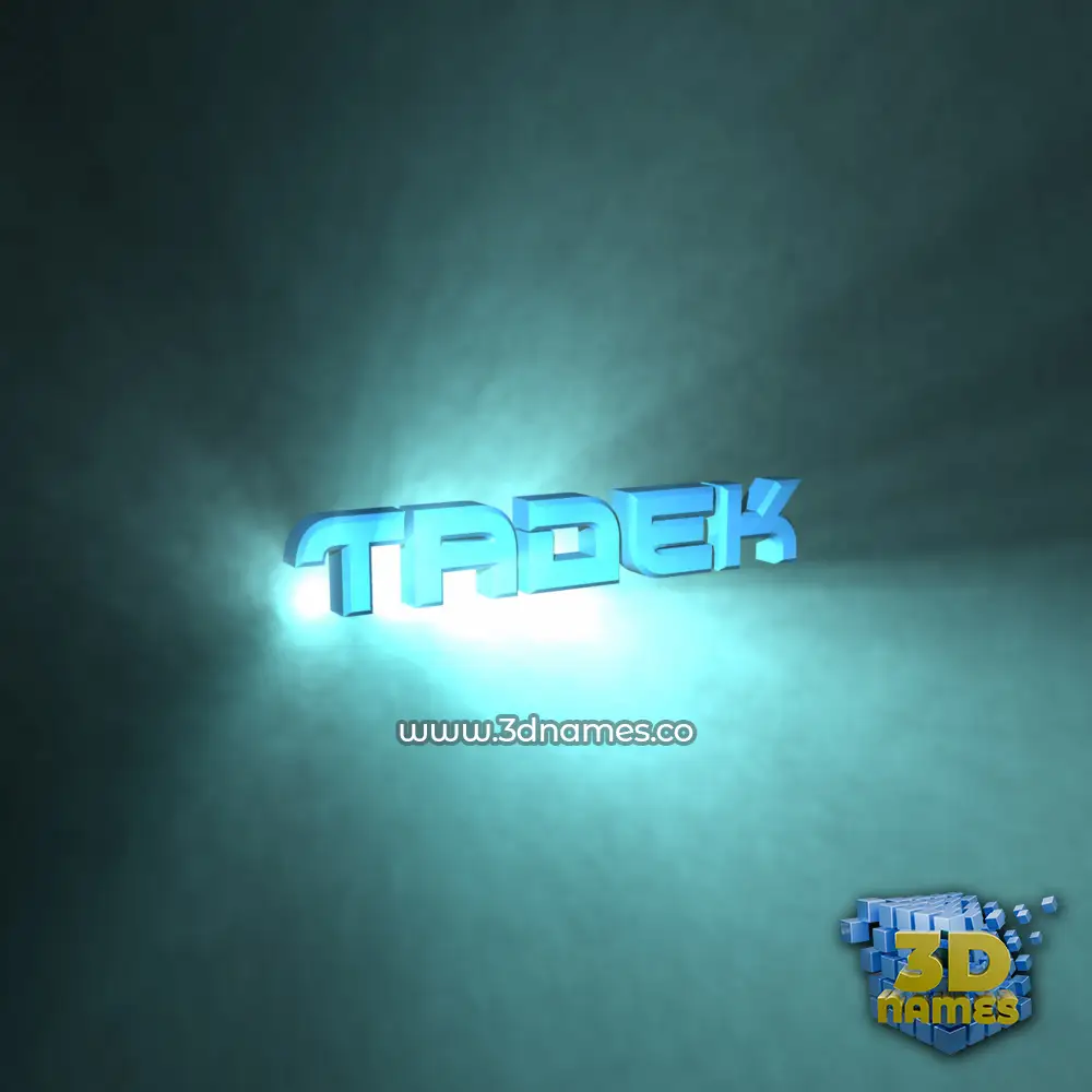 tadek in Light Shine style - 3D name wallpaper