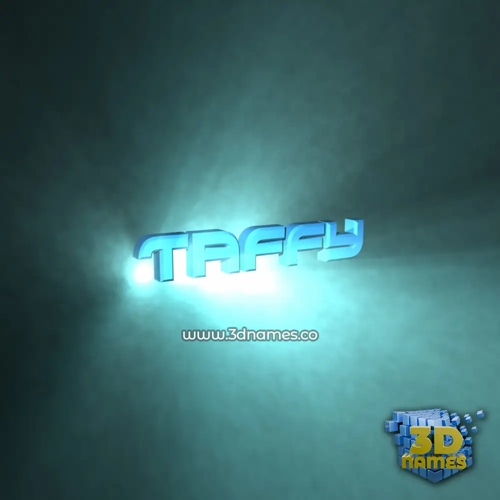 taffy in Light Shine style - 3D name wallpaper