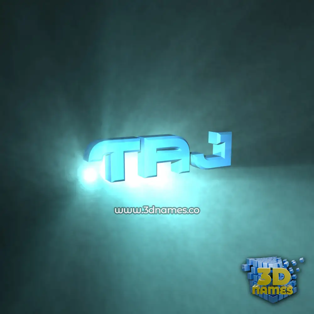taj in Light Shine style - 3D name wallpaper