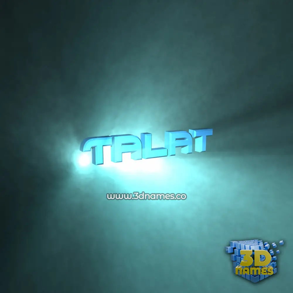 talat in Light Shine style - 3D name wallpaper