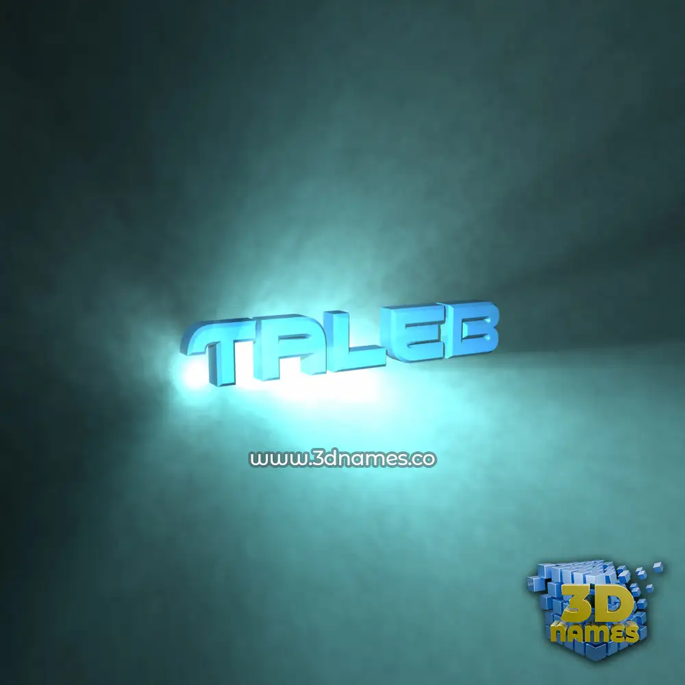 taleb in Light Shine style - 3D name wallpaper