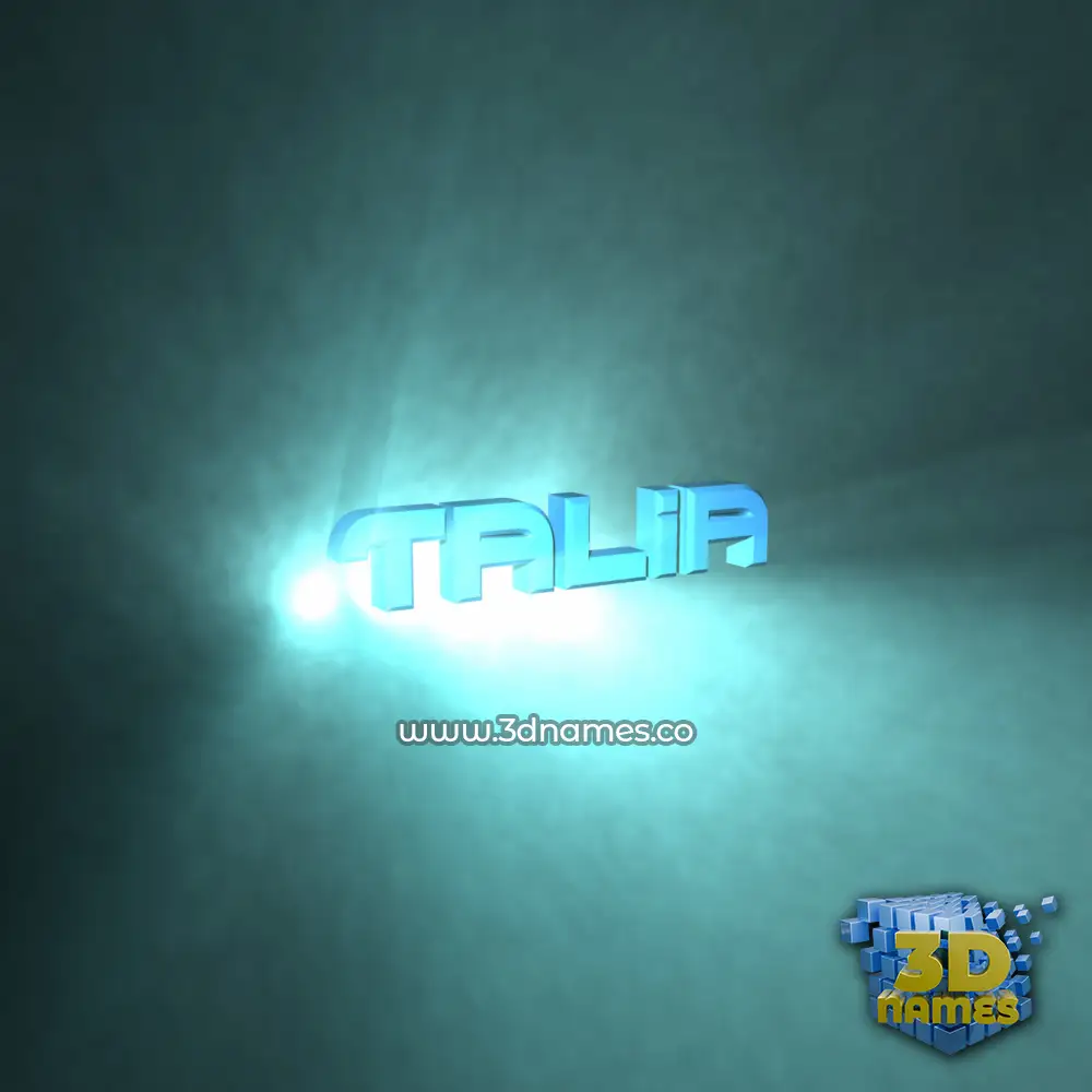 talia in Light Shine style - 3D name wallpaper