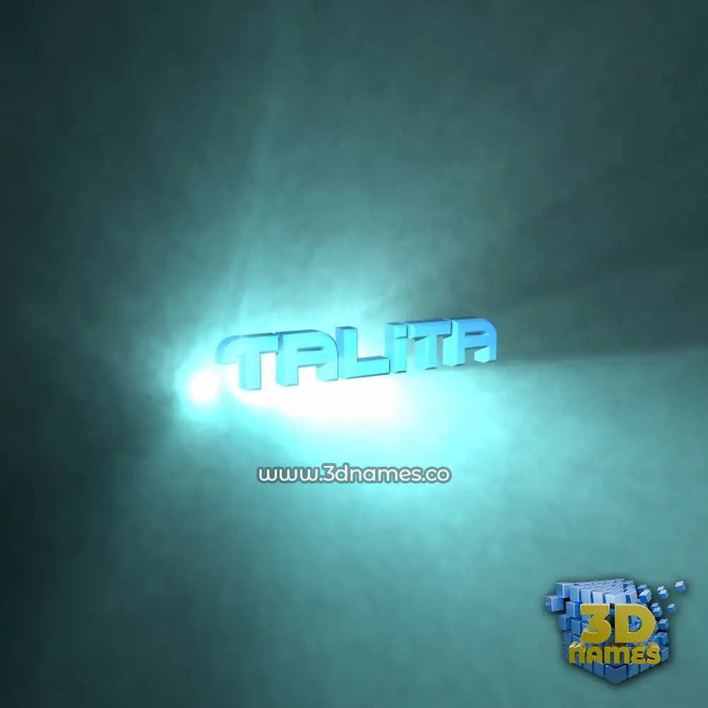 talita in Light Shine style - 3D name wallpaper