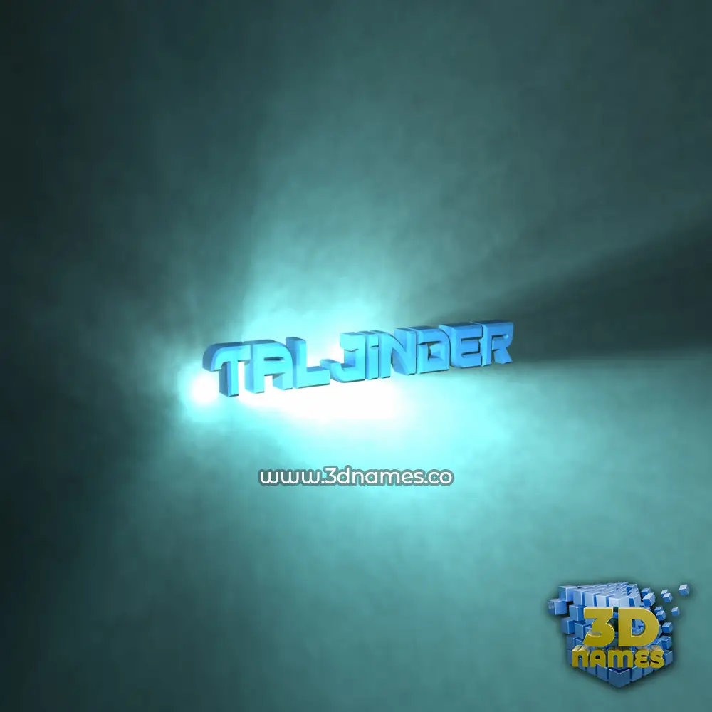 taljinder in Light Shine style - 3D name wallpaper