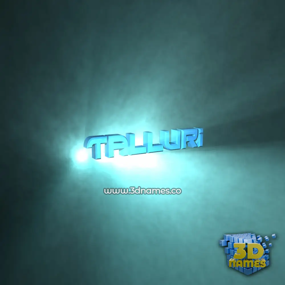 talluri in Light Shine style - 3D name wallpaper
