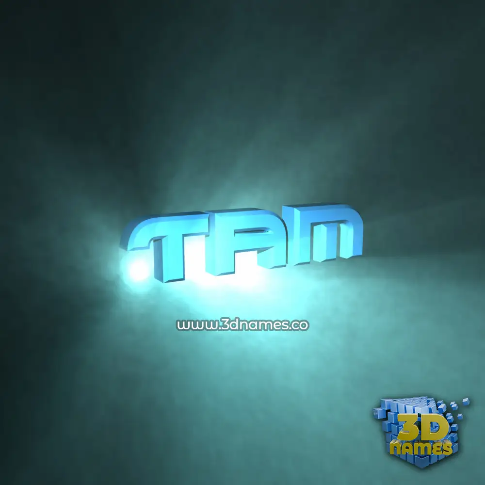 tam in Light Shine style - 3D name wallpaper