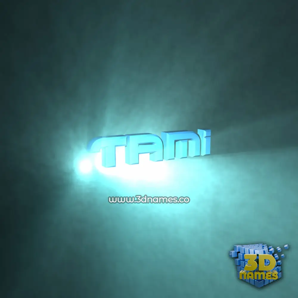 tami in Light Shine style - 3D name wallpaper