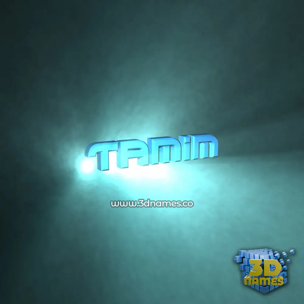tamim in Light Shine style - 3D name wallpaper