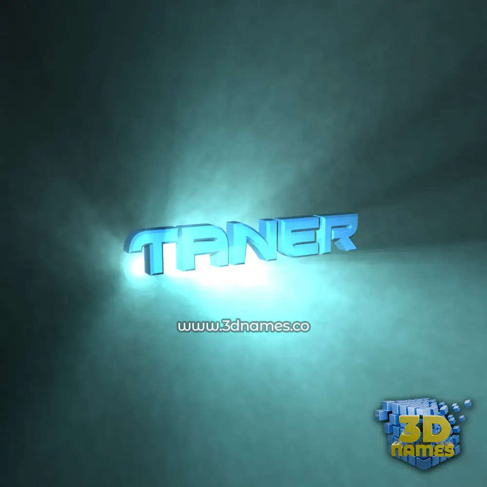 taner in Light Shine style - 3D name wallpaper