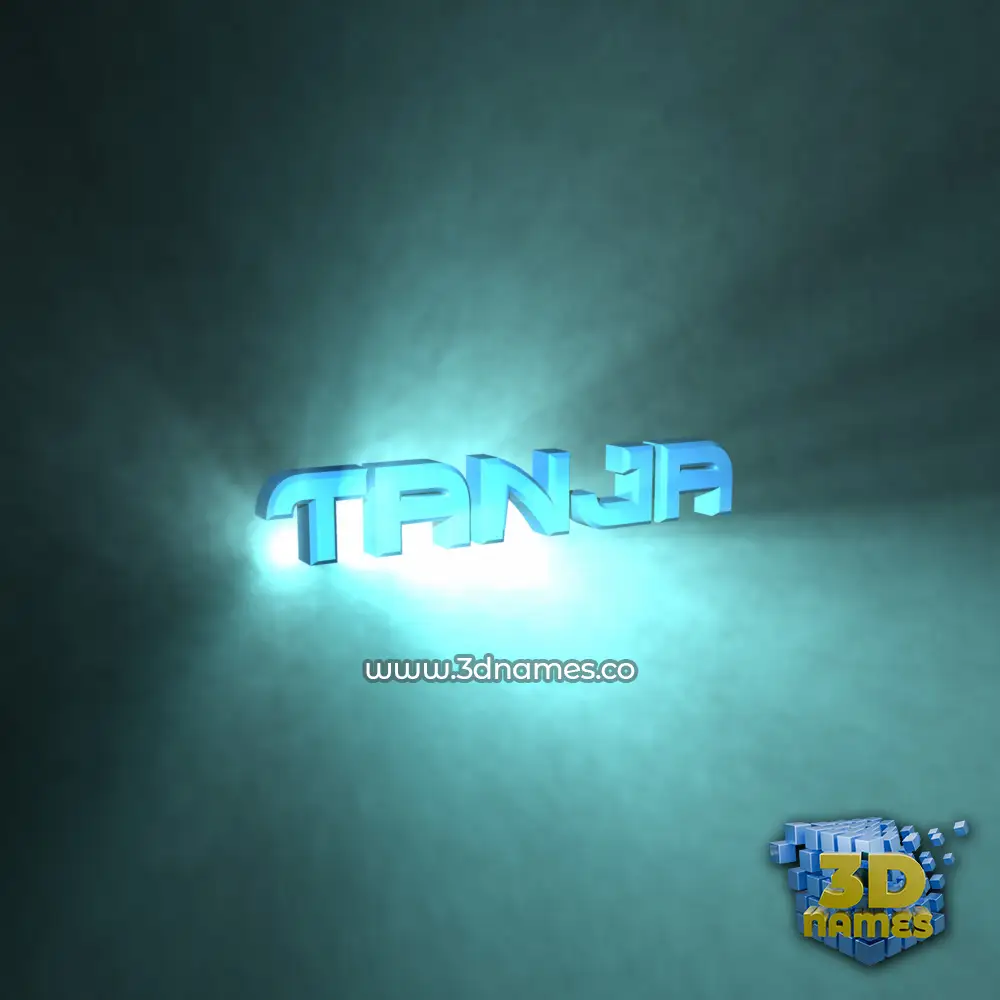 tanja in Light Shine style - 3D name wallpaper