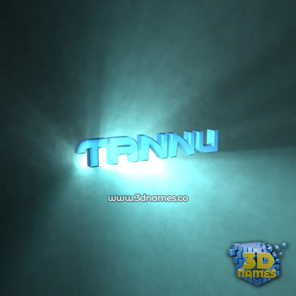 tannu in Light Shine style - 3D name wallpaper