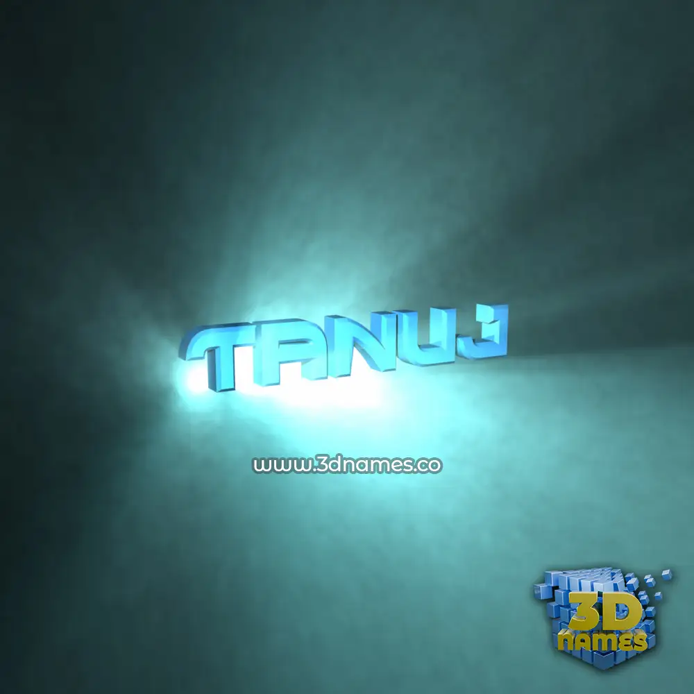 tanuj in Light Shine style - 3D name wallpaper