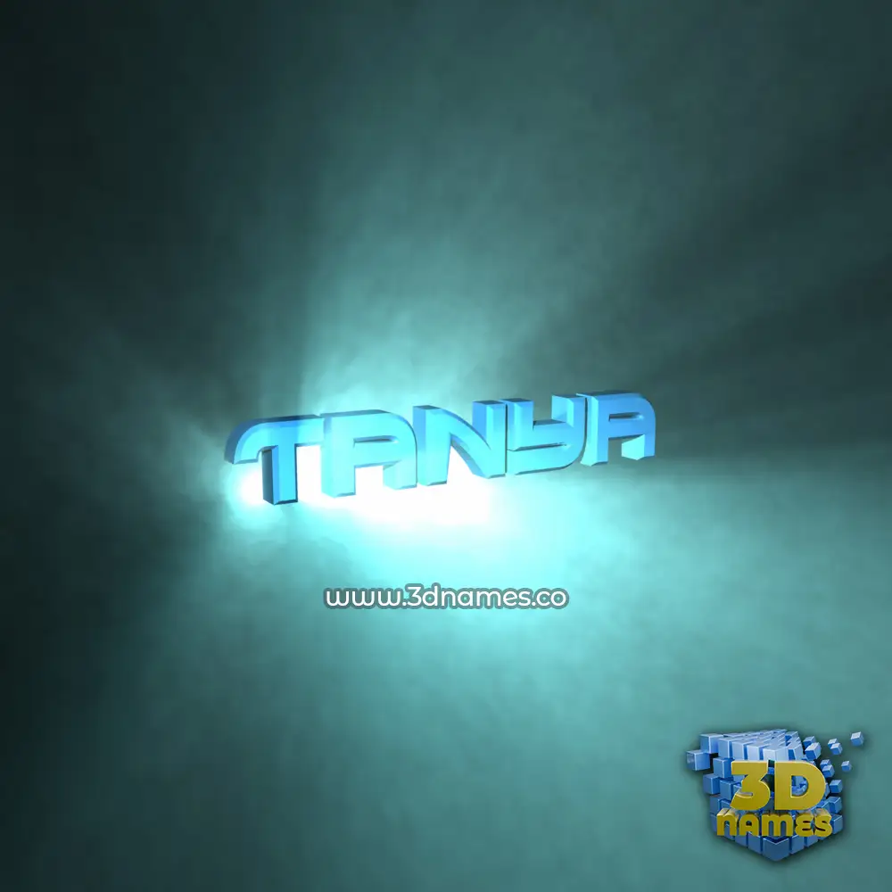 tanya in Light Shine style - 3D name wallpaper