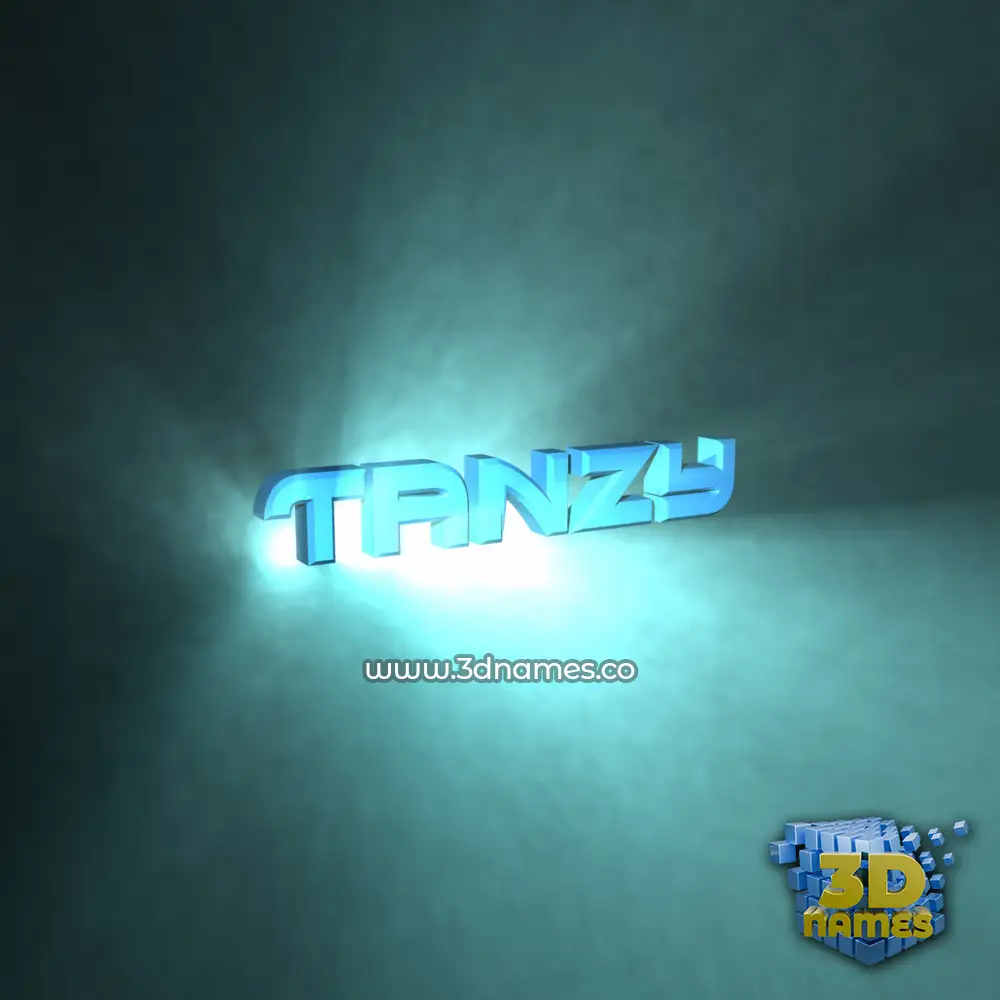 tanzy in Light Shine style - 3D name wallpaper