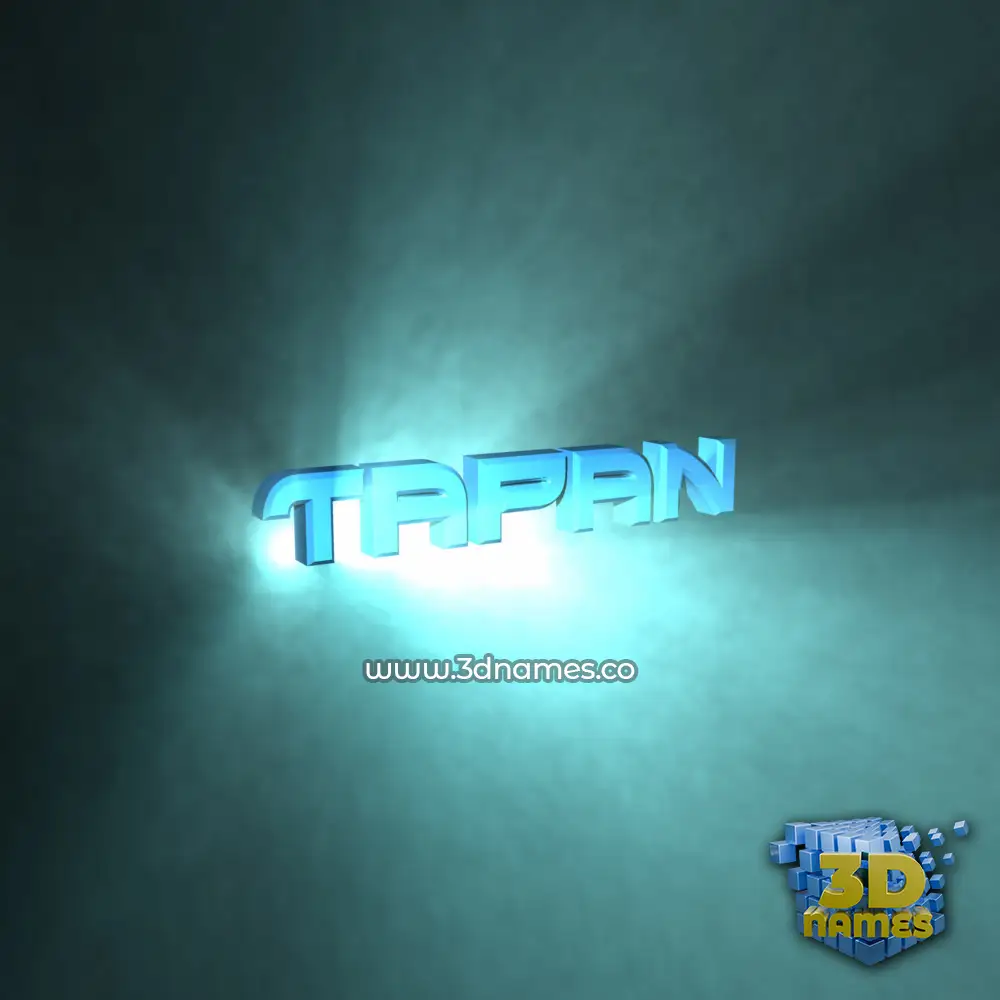 tapan in Light Shine style - 3D name wallpaper