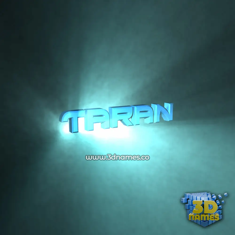 taran in Light Shine style - 3D name wallpaper
