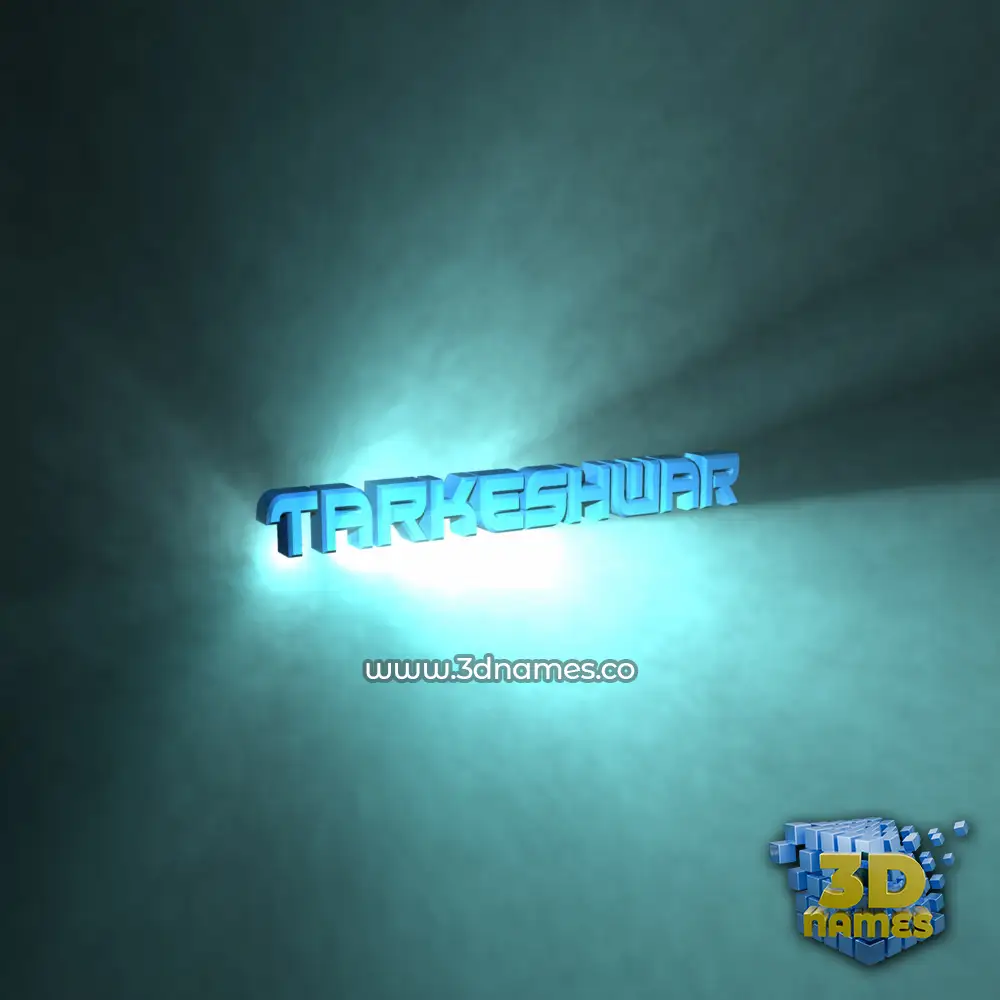 tarkeshwar in Light Shine style - 3D name wallpaper
