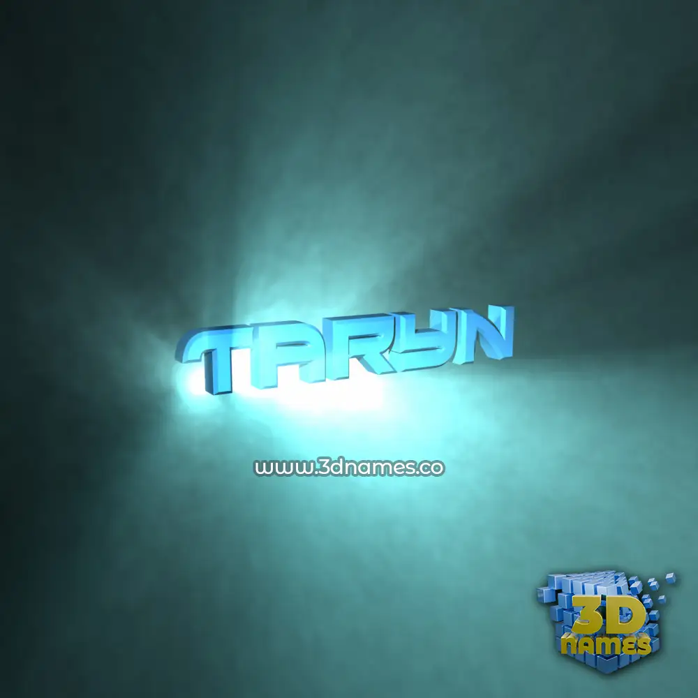 taryn in Light Shine style - 3D name wallpaper