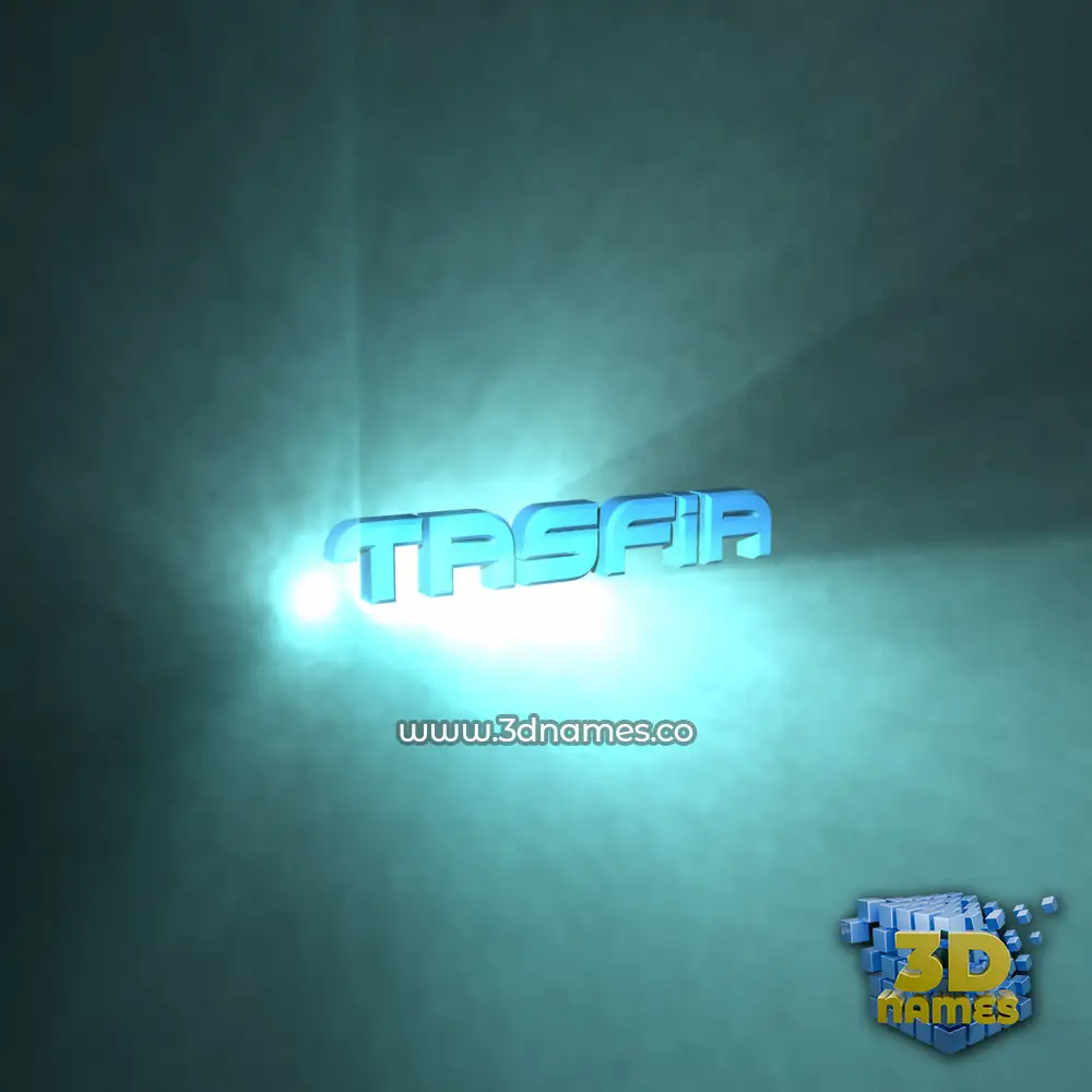 tasfia in Light Shine style - 3D name wallpaper