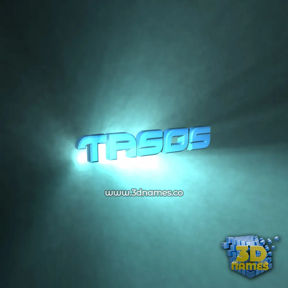 tasos in Light Shine style - 3D name wallpaper