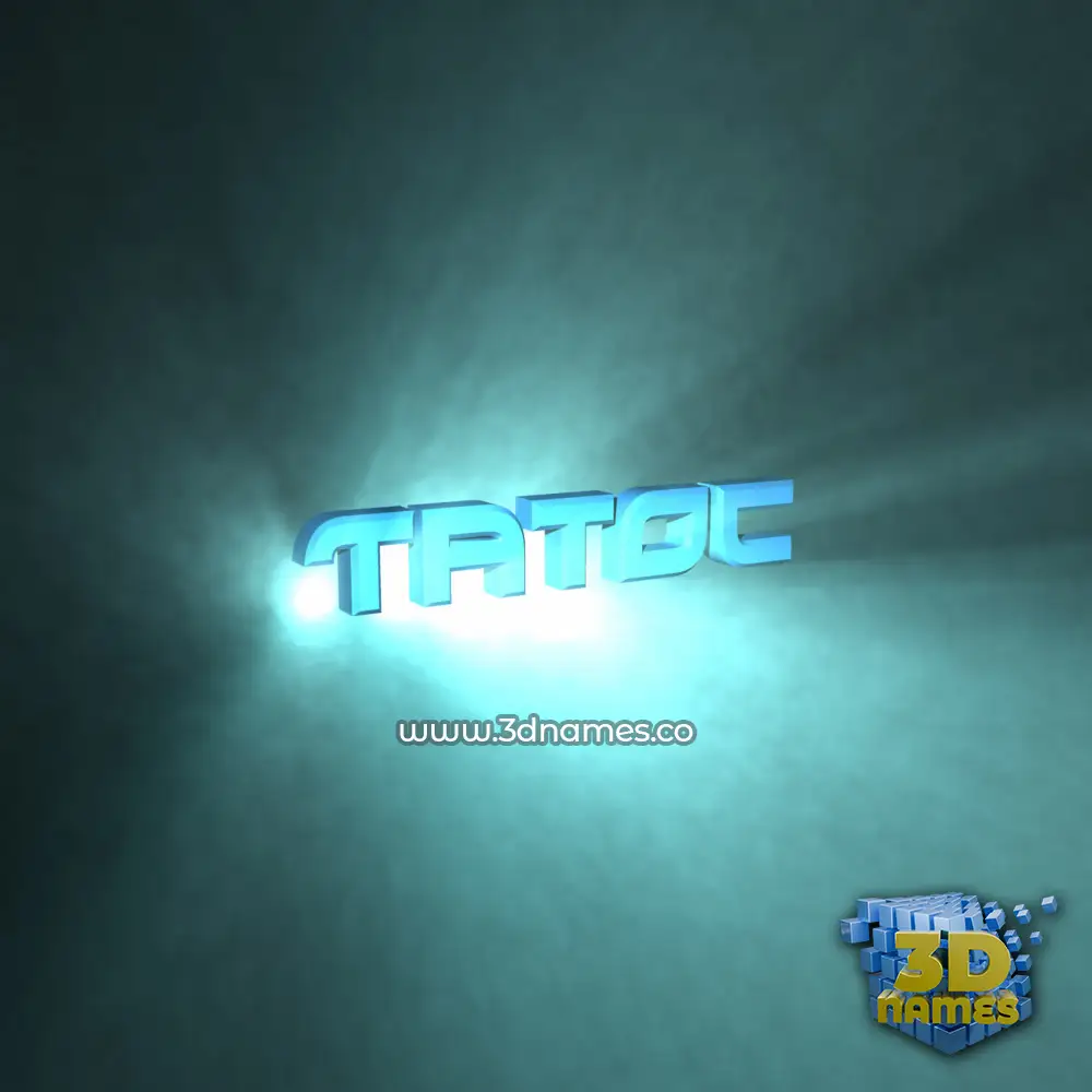tatoc in Light Shine style - 3D name wallpaper