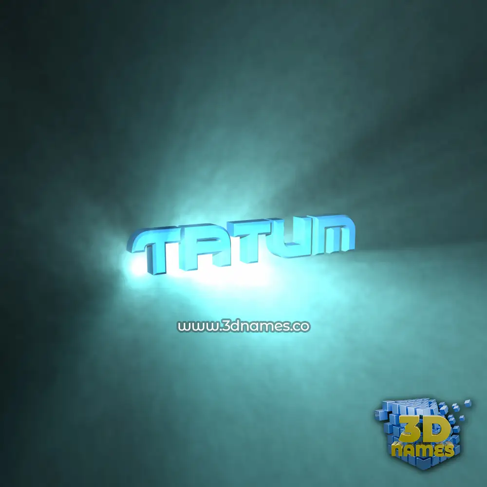 tatum in Light Shine style - 3D name wallpaper