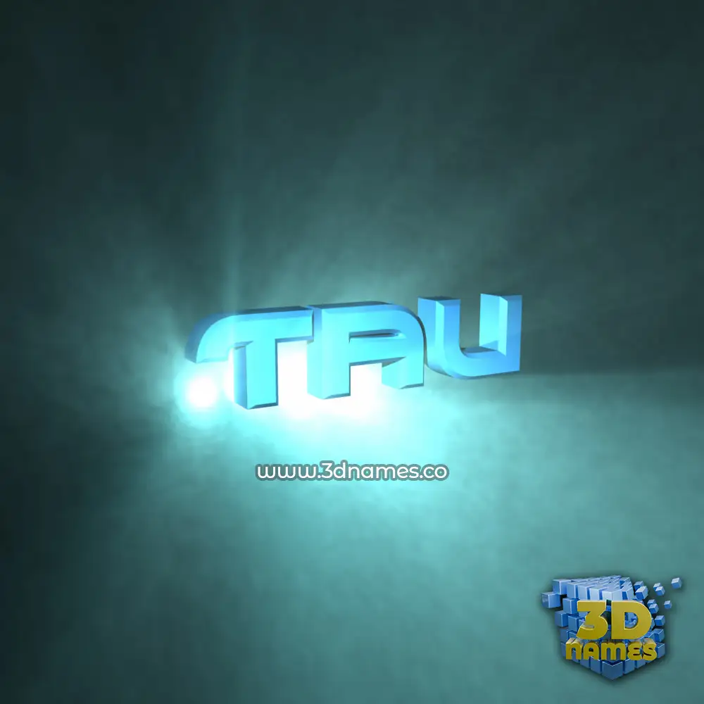 tau in Light Shine style - 3D name wallpaper