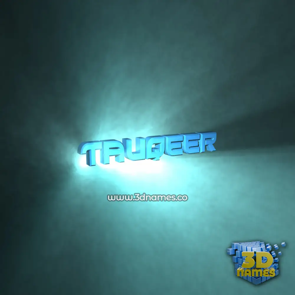 tauqeer in Light Shine style - 3D name wallpaper