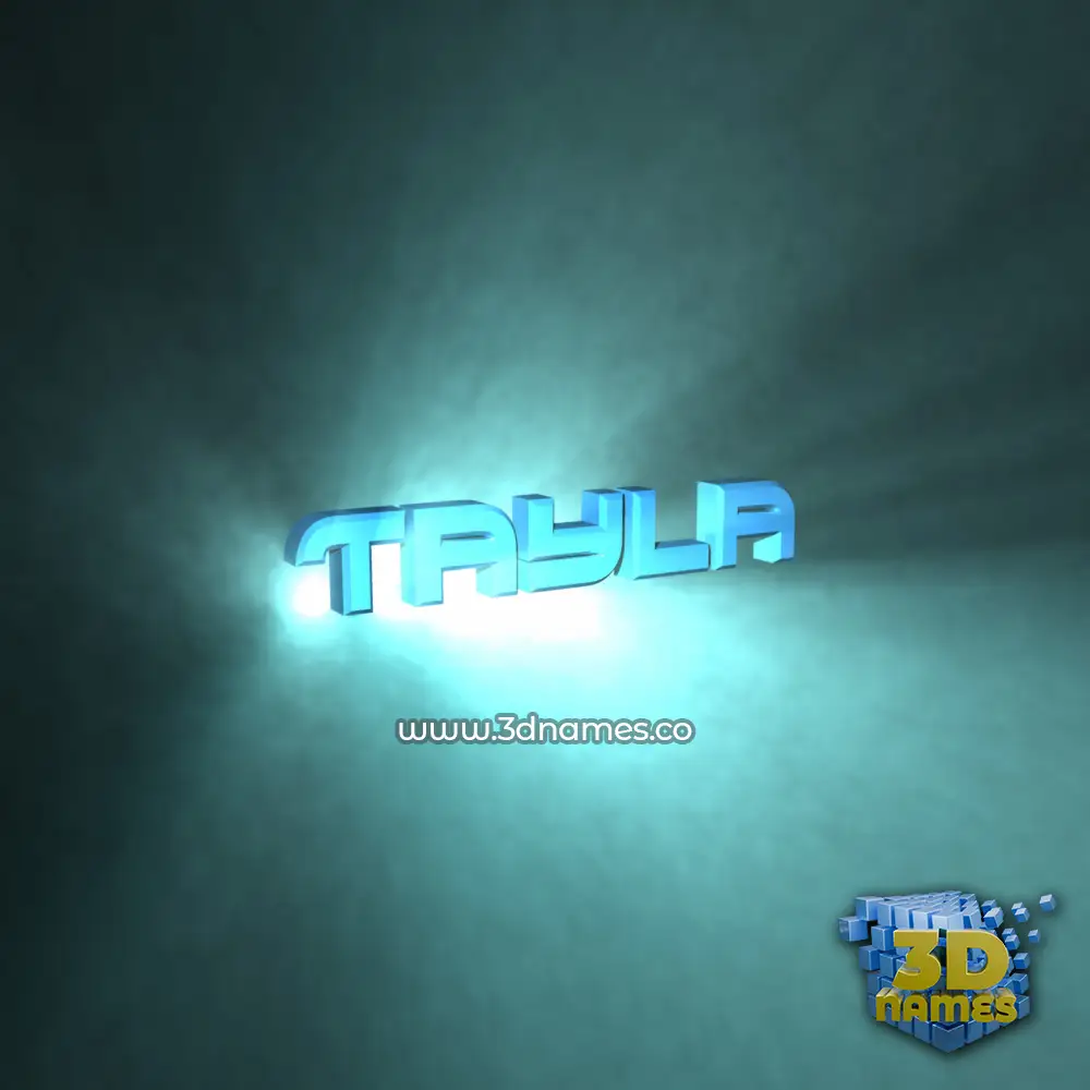 tayla in Light Shine style - 3D name wallpaper