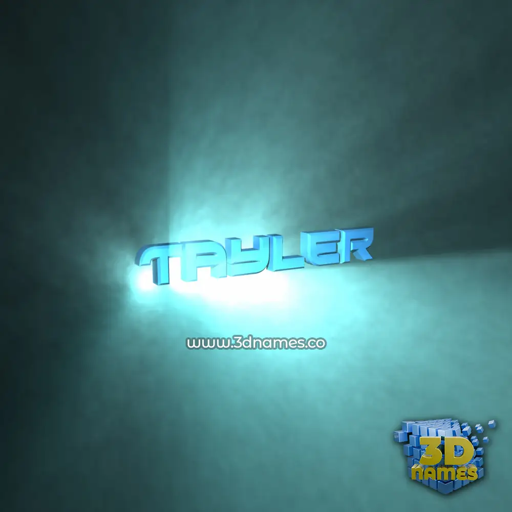 tayler in Light Shine style - 3D name wallpaper