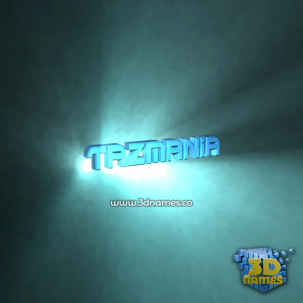 tazmania in Light Shine style - 3D name wallpaper