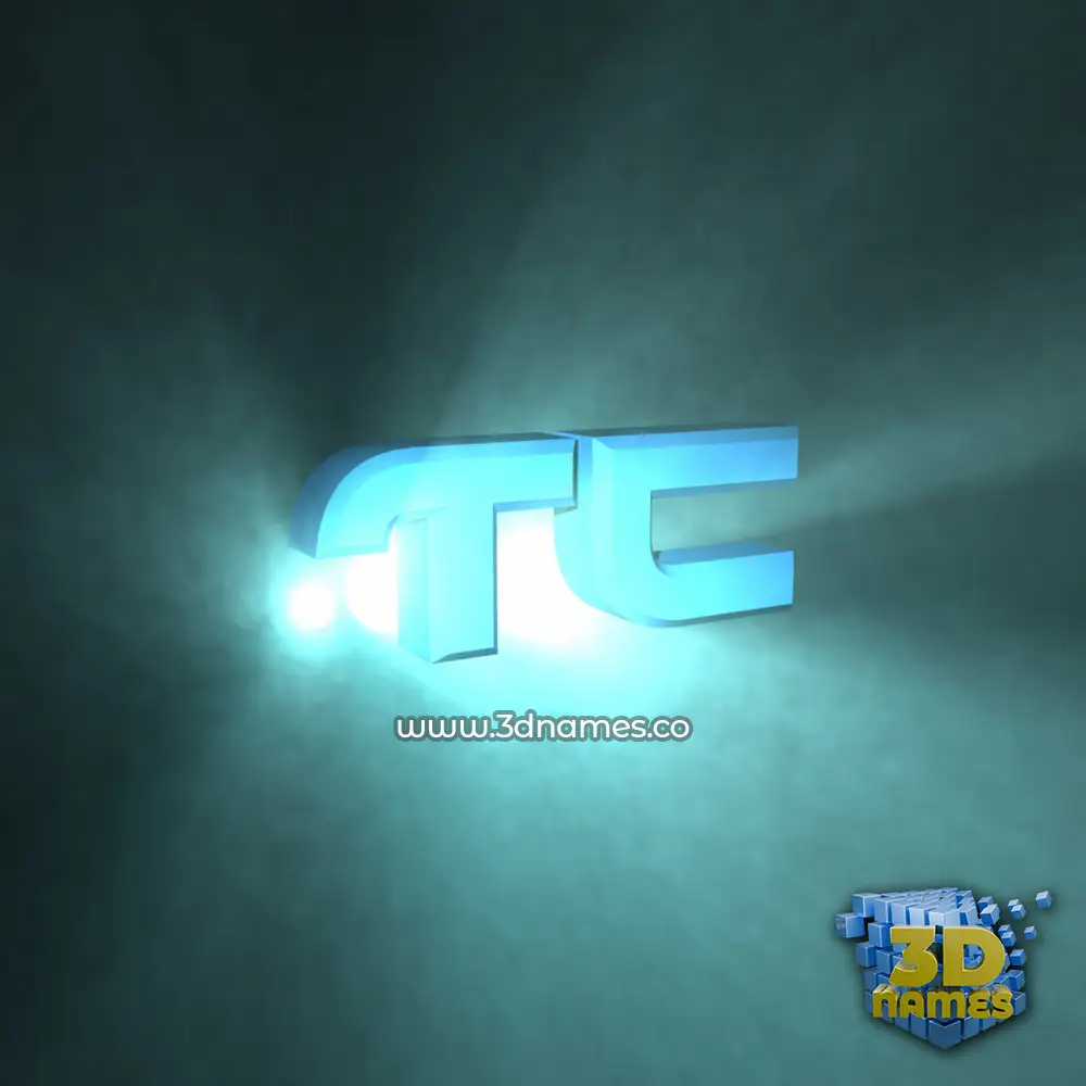 tc in Light Shine style - 3D name wallpaper
