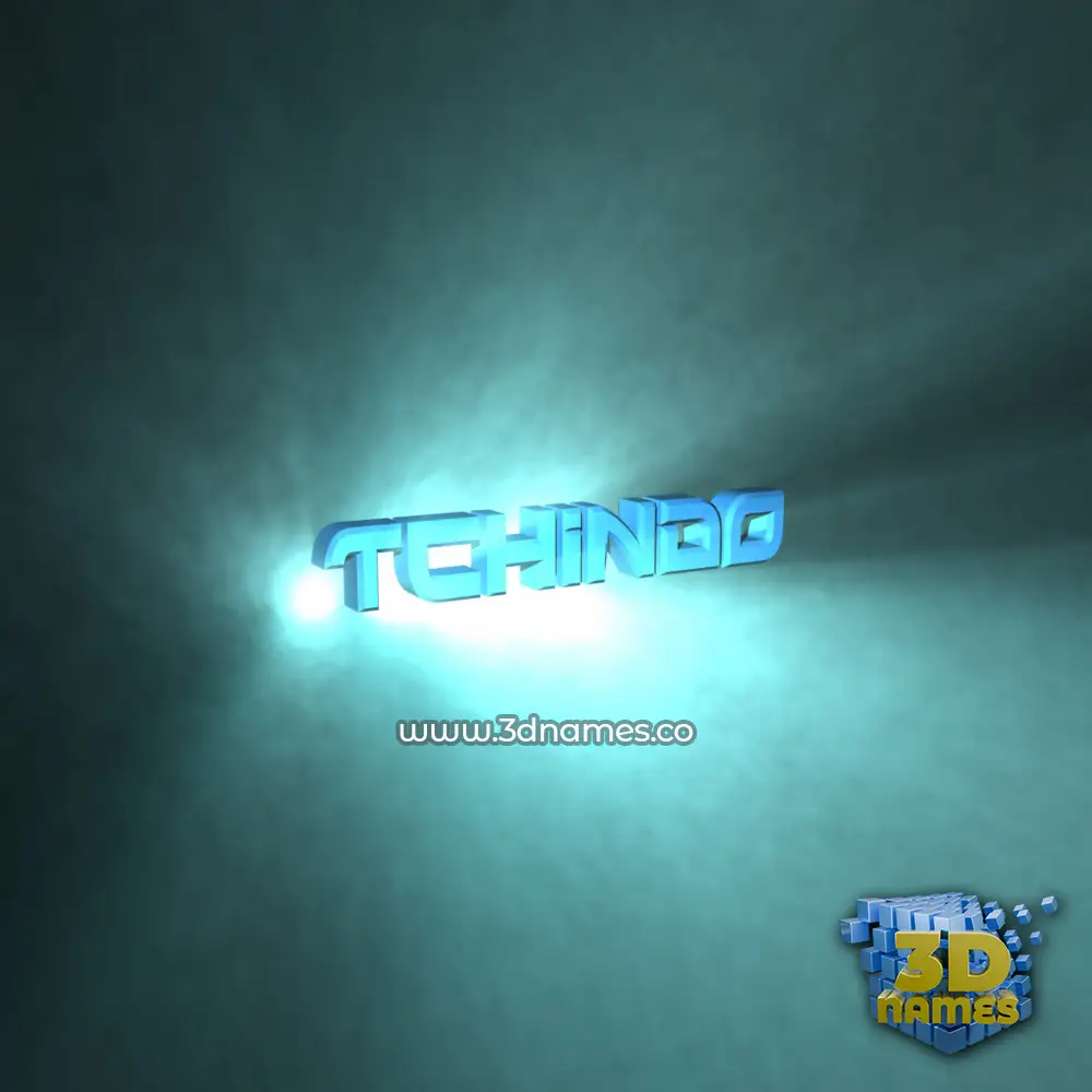 tchindo in Light Shine style - 3D name wallpaper
