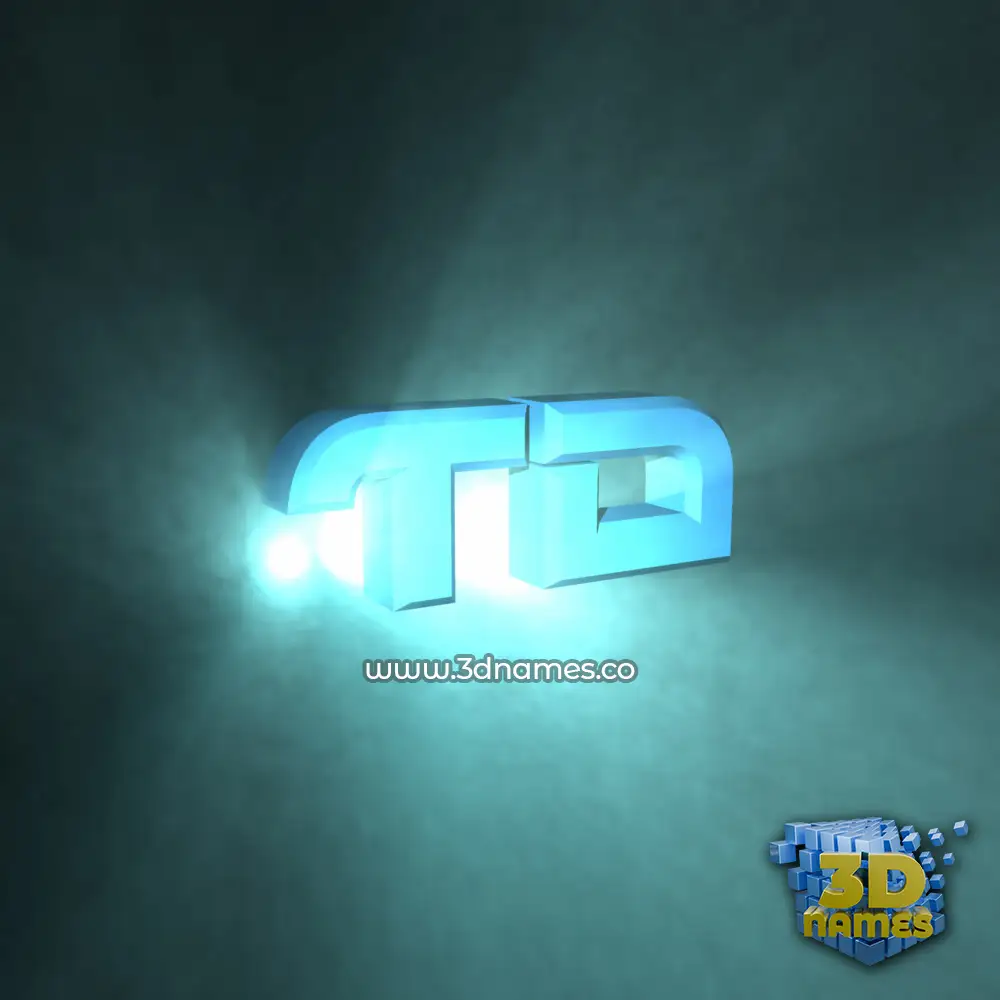 td in Light Shine style - 3D name wallpaper